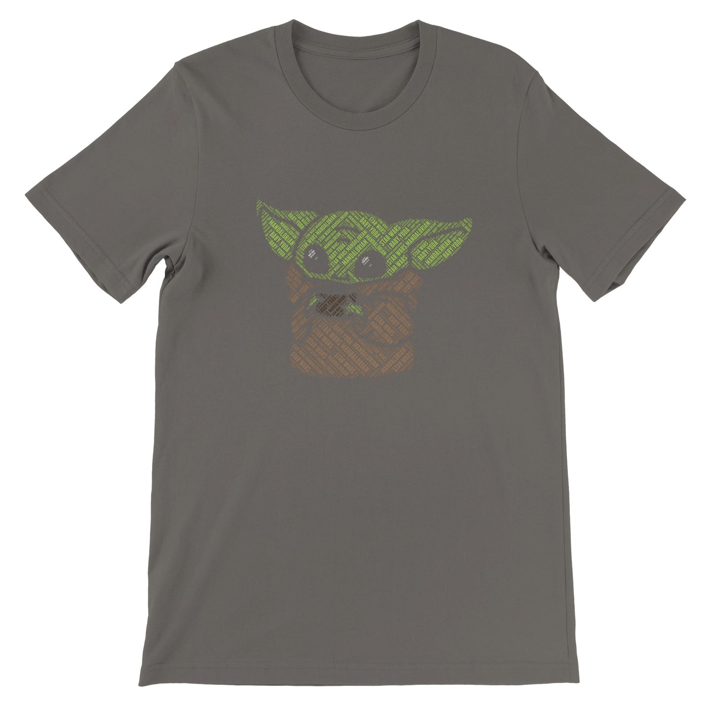 Artwork T-shirt - Baby Yoda Kalligram Artwork - Premium Unisex T-shirt 