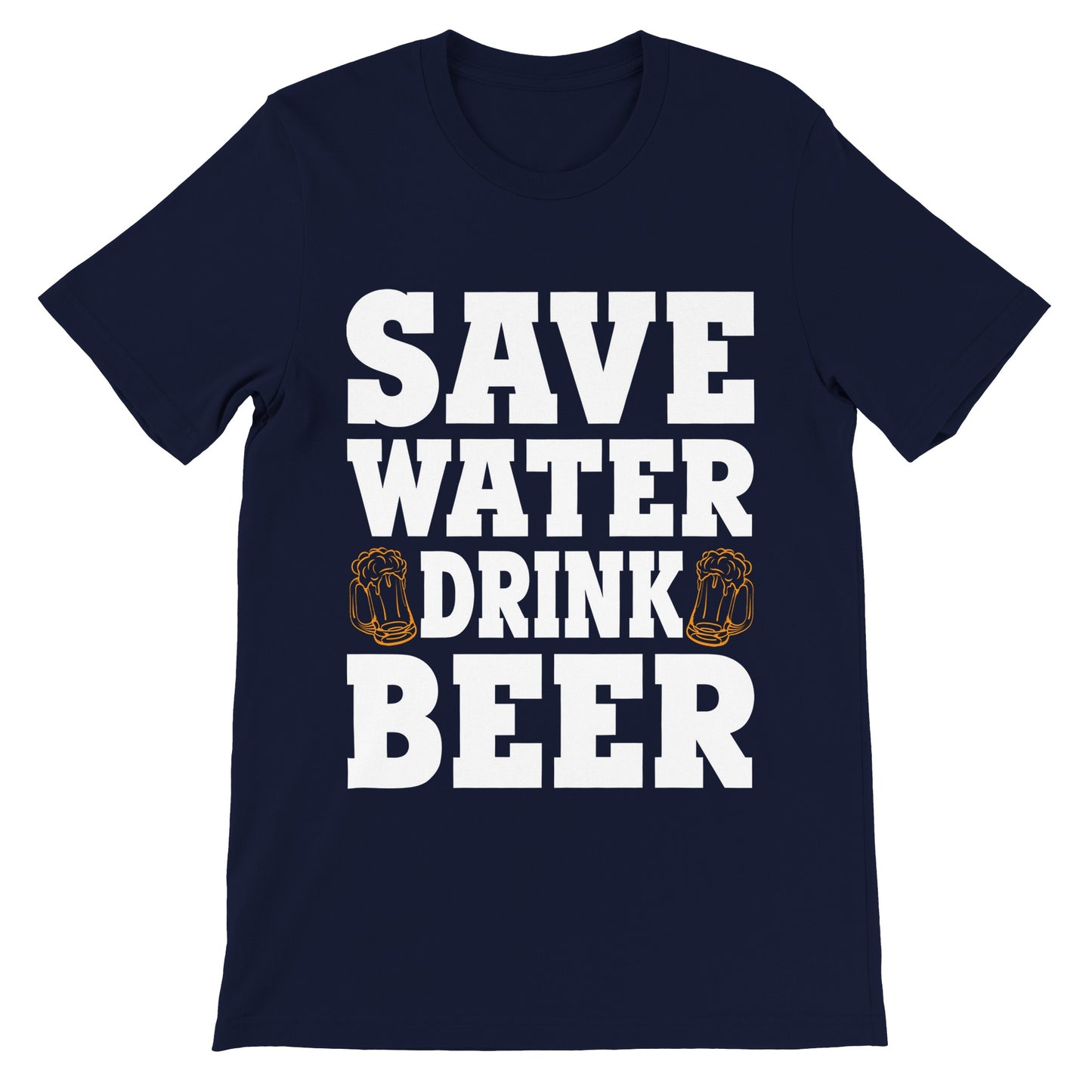 Sjove T-shirts - Save Water Drink Beer - Premium Unisex T-shirt