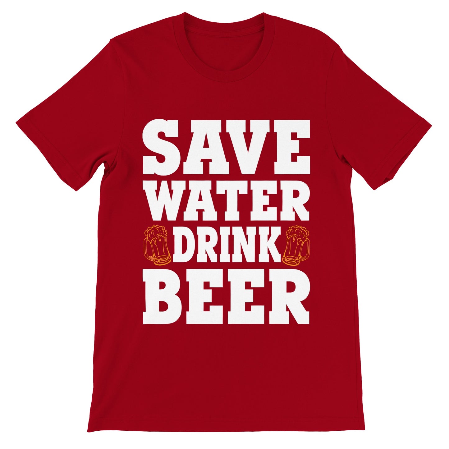 Sjove T-shirts - Save Water Drink Beer - Premium Unisex T-shirt