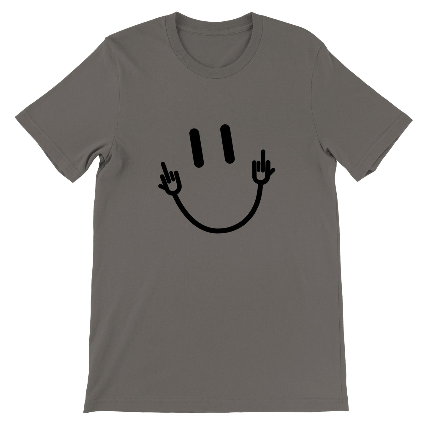 Lustige T-Shirts – Happy Middlefinger Smiley Artwork – Premium Unisex T-Shirt 