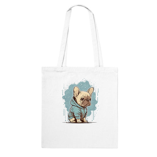 Tote Bag - Light French Bulldog Light Hoodie Artwork - Classic Tote Bag 