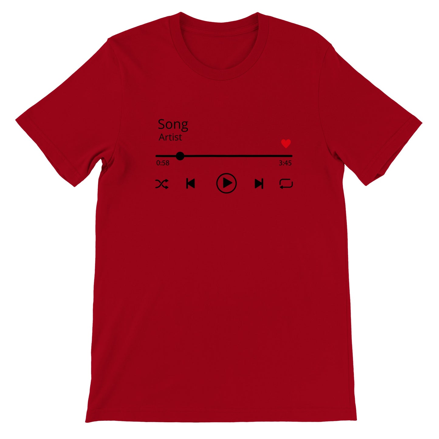 Musik-T-Shirt – Ihr Lieblings-Musiklied und Künstler-Spieler-T-Shirt – Premium-Unisex-T-Shirt 