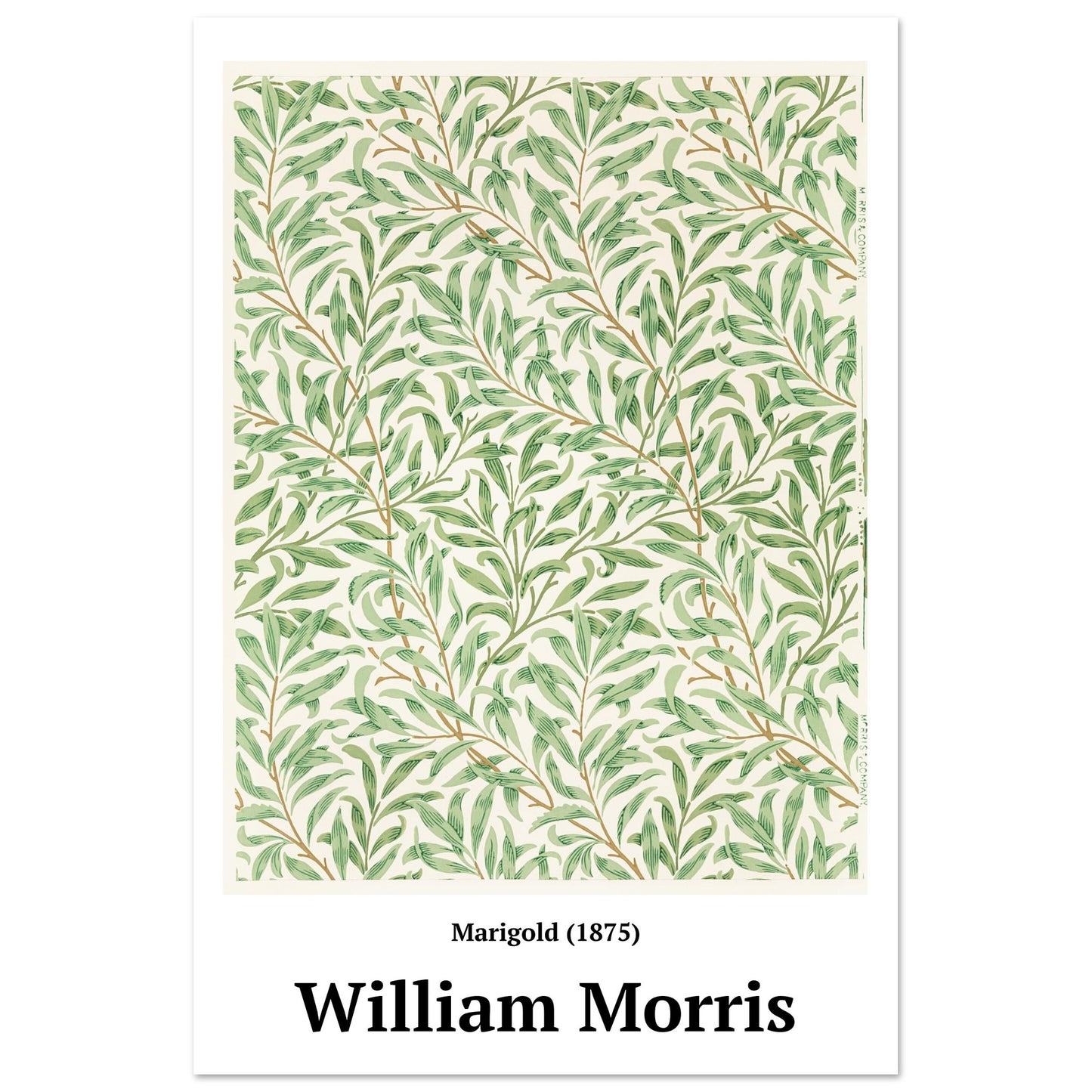Poster – Ringelblumenmuster (1875) William Morris – Premium mattes Posterpapier 