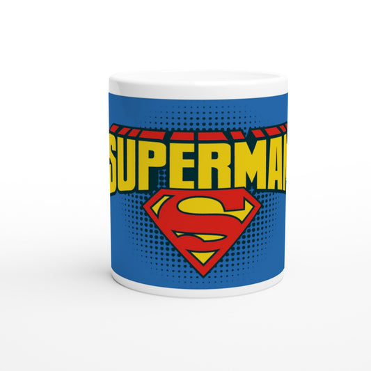 Officielt DC Comics Krus - Superman Logo - 330ml Hvidt Krus