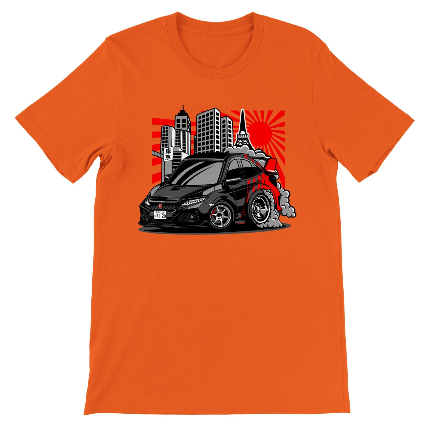 Auto-T-Shirt – Honda – japanisches Kunstwerk – Premium Unisex Crewneck T-Shirt 