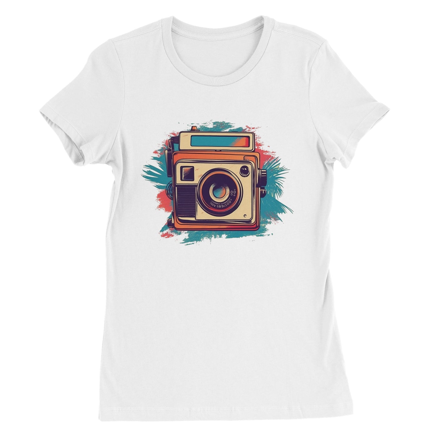 Artwork T-shirt - Polaroid Camera Vintage Artwork Number 1 - Premium Kvinde T-shirt