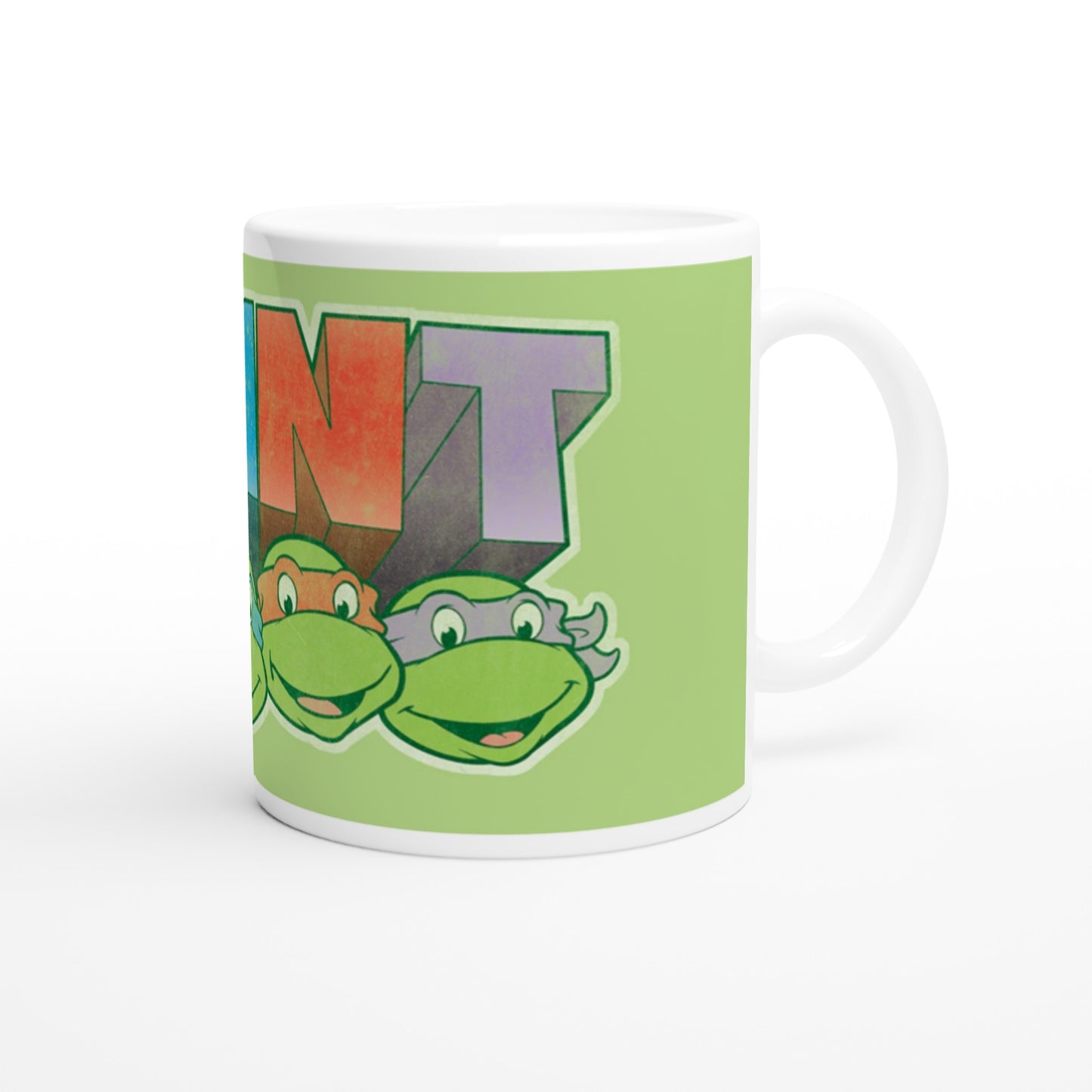 Offizielle TMNT-Tasse – Faded Distressed – 330 ml weiße Tasse