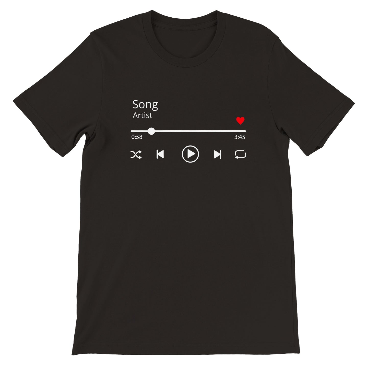 Musik-T-Shirt – Ihr Lieblings-Musiklied und Künstler-Spieler-T-Shirt – Premium-Unisex-T-Shirt 