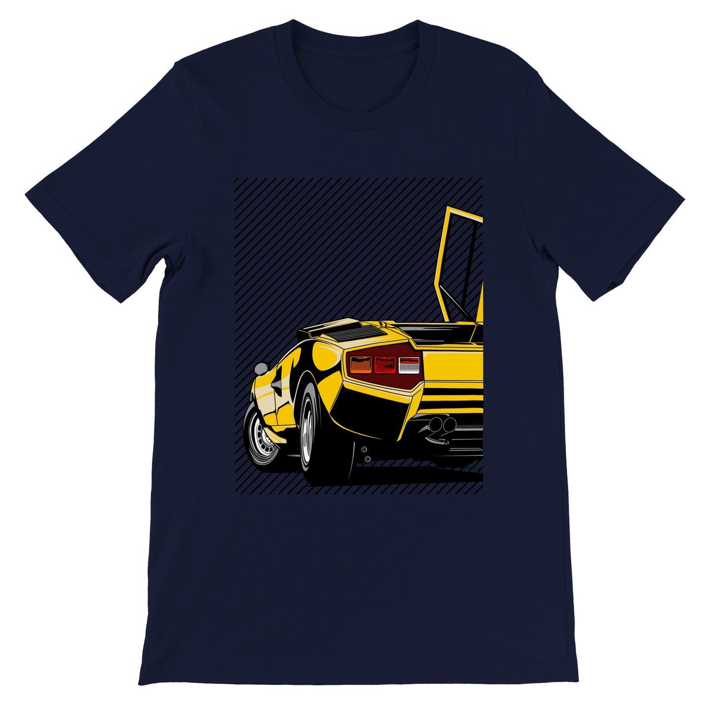 Auto-T-Shirt – Lambo – Countach-Kunstwerk – Premium-Unisex-T-Shirt 