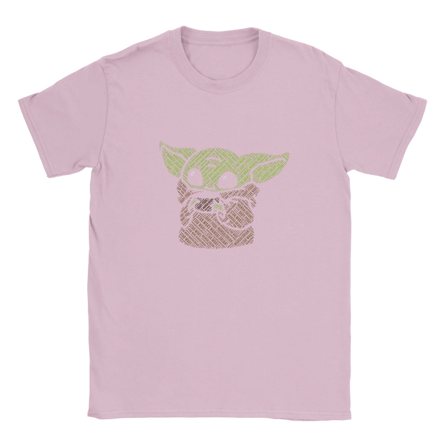 Artwork Børne T-shirt - Baby Yoda Kalligram Artwork - Klassisk Børne T-shirt