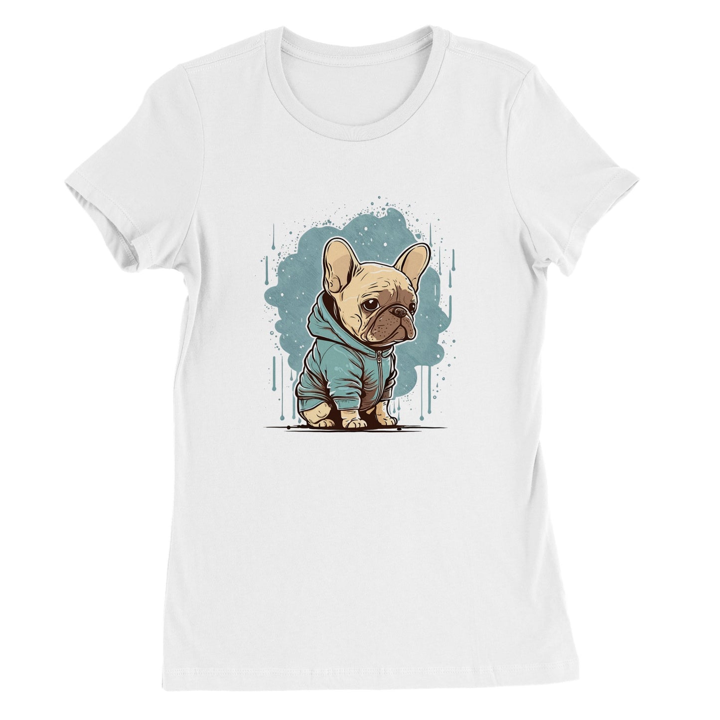 Damen-T-Shirt – Light French Bulldog Light Hoodie Artwork – Premium-Damen-T-Shirt 