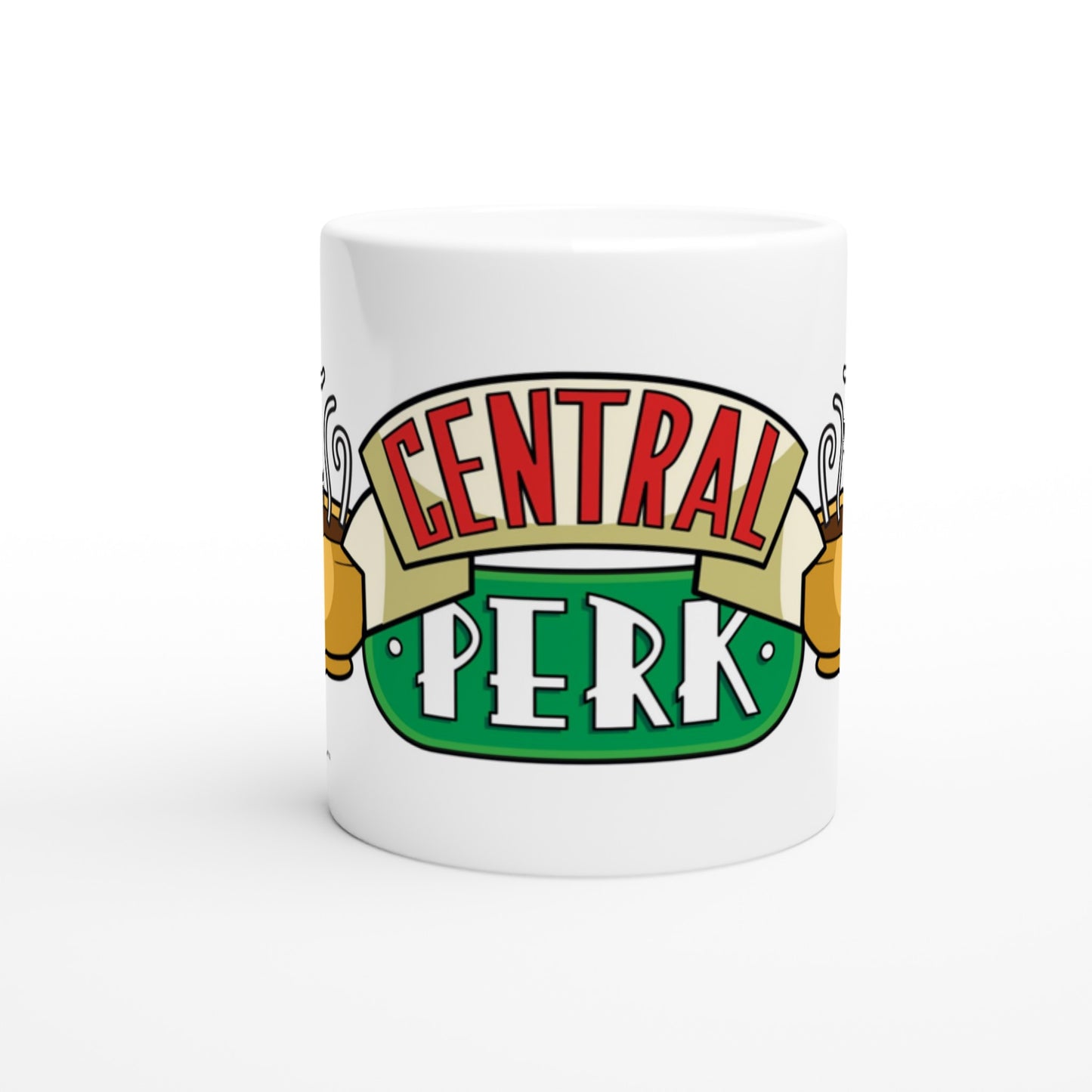 Officielt Friends Krus - Central Perk logo Surfer - 330ml Hvidt Krus