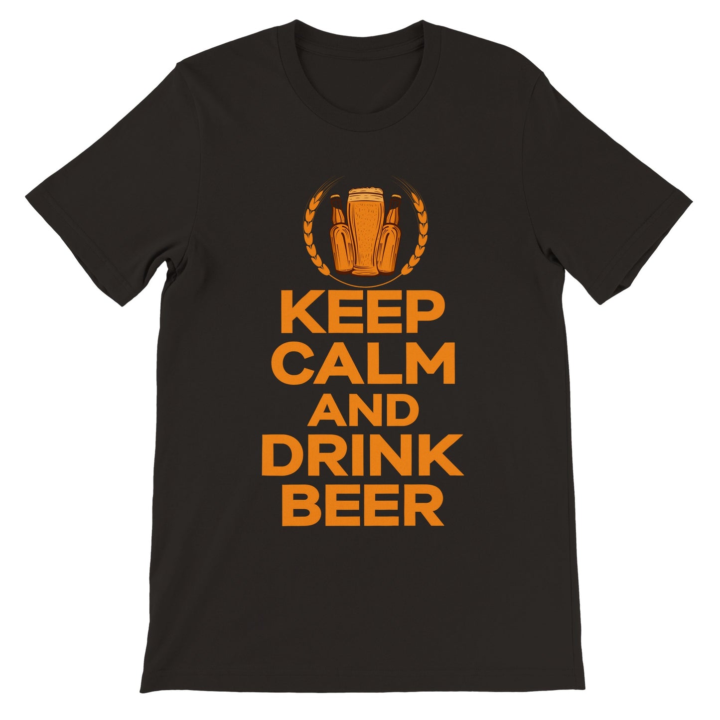 Funny T-Shirts - Keep Calm And Drink Beer - Premium Unisex T-Shirt 