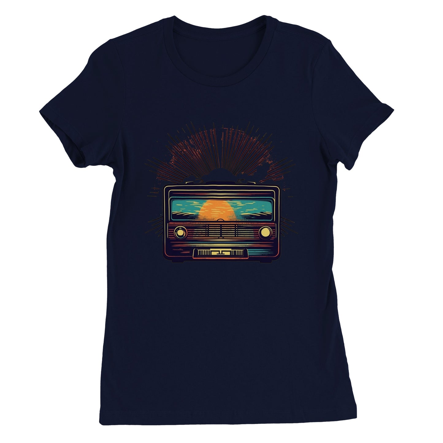 Artwork T-shirt - Vintage Radio Artwork - Premium Kvinde T-shirt