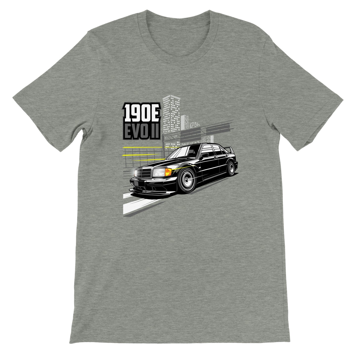 Car T-shirt - 190E Evo II Legend - Artwork - Premium Unisex T-shirt 