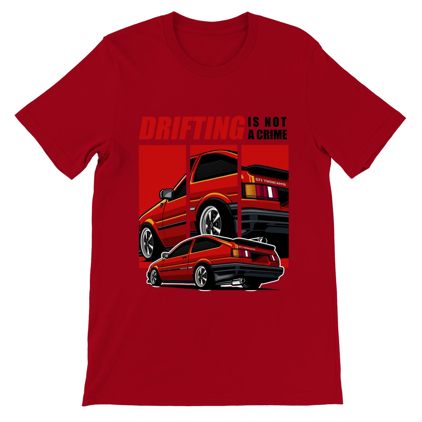 Auto-T-Shirt – Supra The Japanese Drift King Artwork – Premium Unisex T-Shirt 