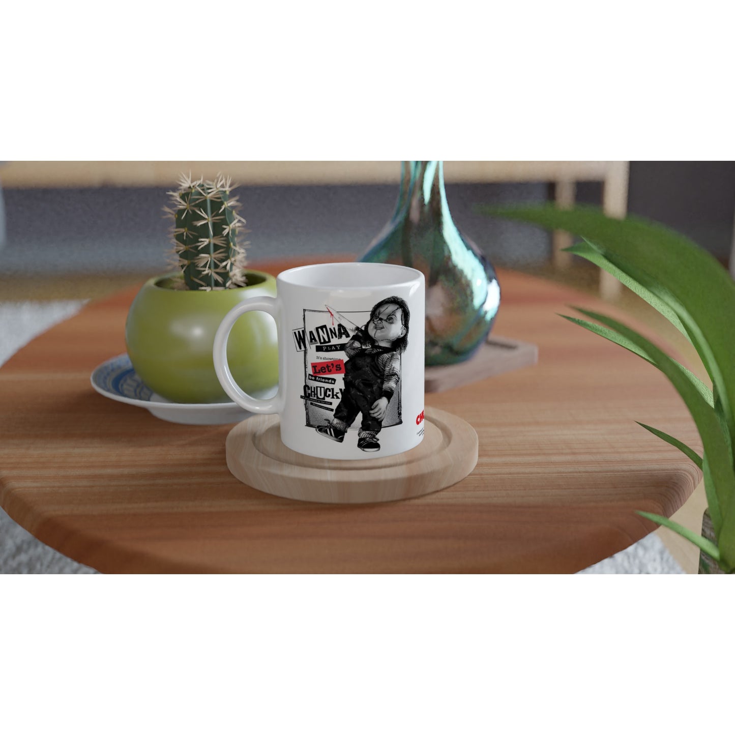 Official Chucky Mug - Lets Be Friends - Lets Play - 330ml White Mug