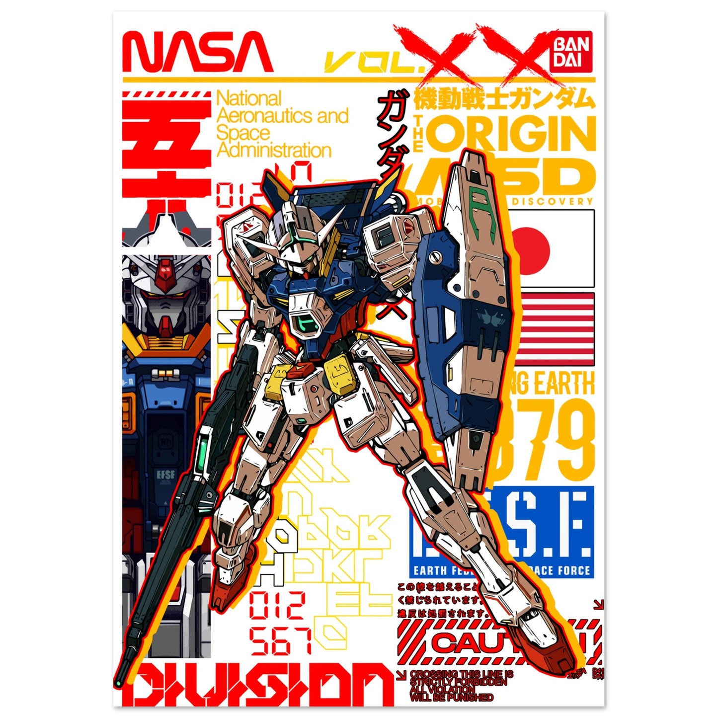 Gundam Plakat - Gundam Artwork Vol 2 - Premium Mat Plakat Papir