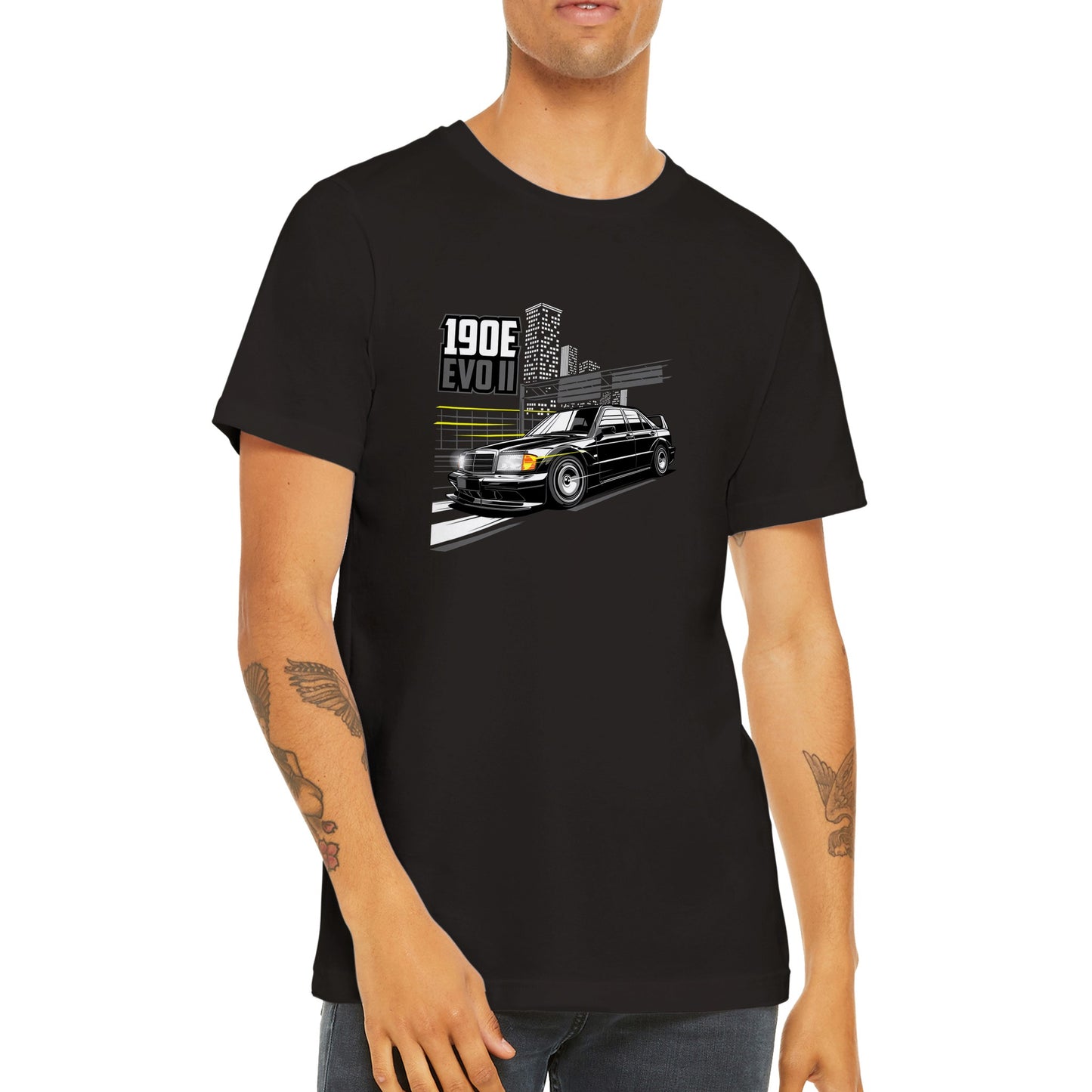 Auto-T-Shirt – 190E Evo II Legend – Kunstwerk – Premium-Unisex-T-Shirt 