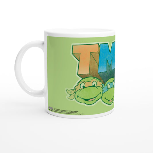 Official TMNT Mug - Faded Distressed - 330ml White Mug