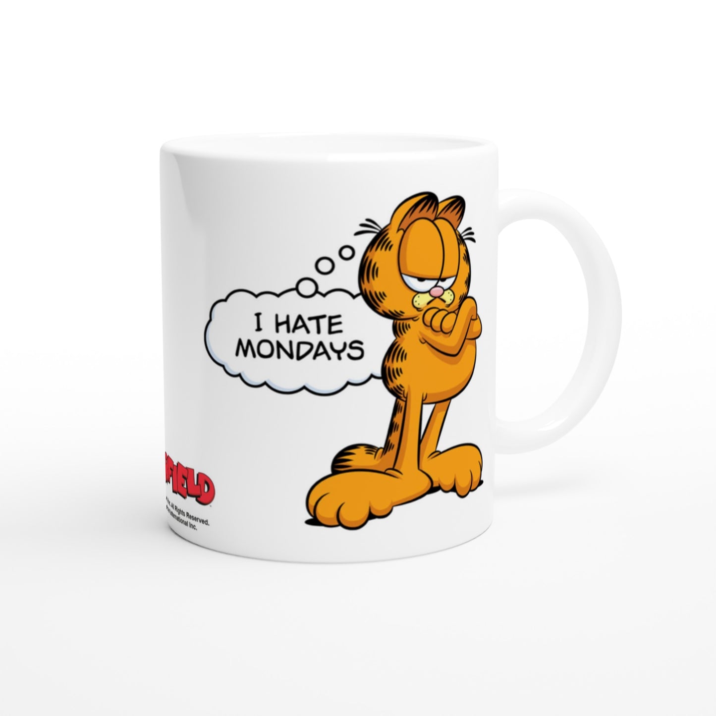 Offizielle Garfield-Tasse – I Hate Mondays – 330 ml, weiße Tasse