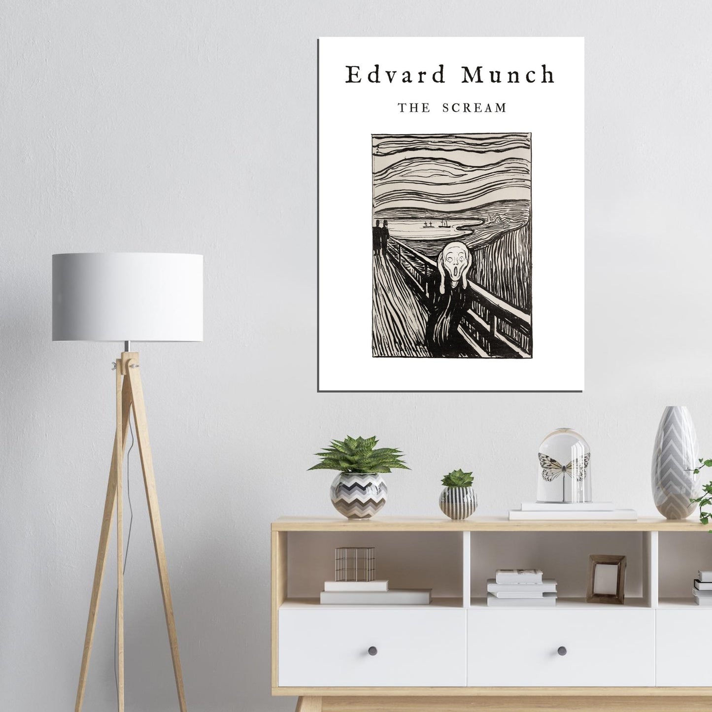 Plakat - Schrei - Edvard Munch (1895). Original vom Art Institute of Chicago