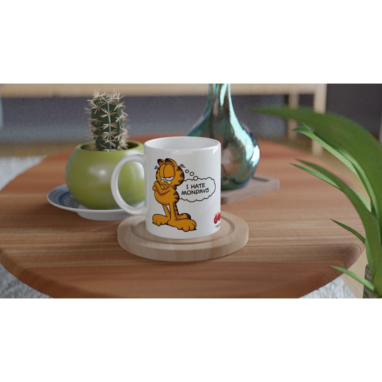 Offizielle Garfield-Tasse – I Hate Mondays – 330 ml, weiße Tasse