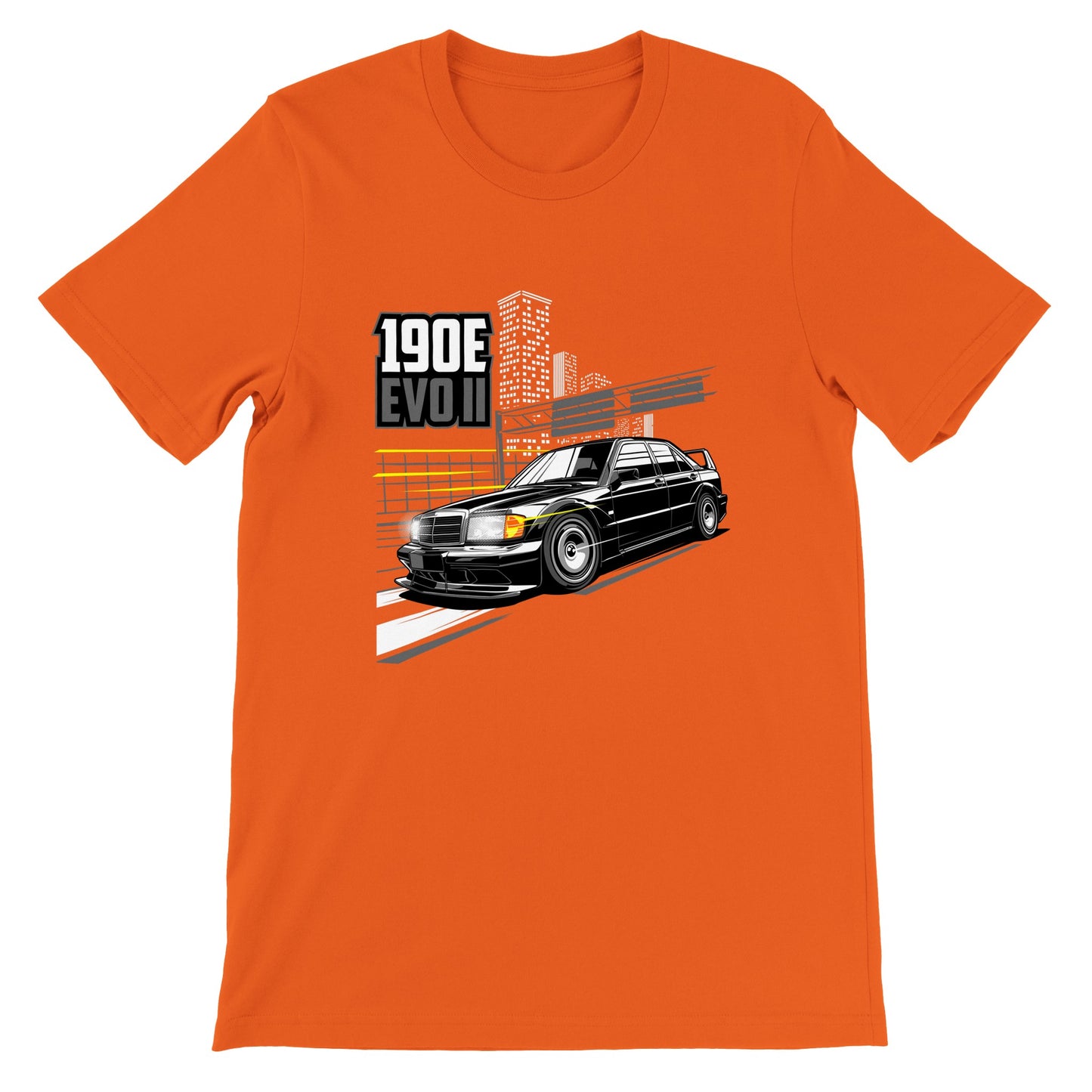 Car T-shirt - 190E Evo II Legend - Artwork - Premium Unisex T-shirt 