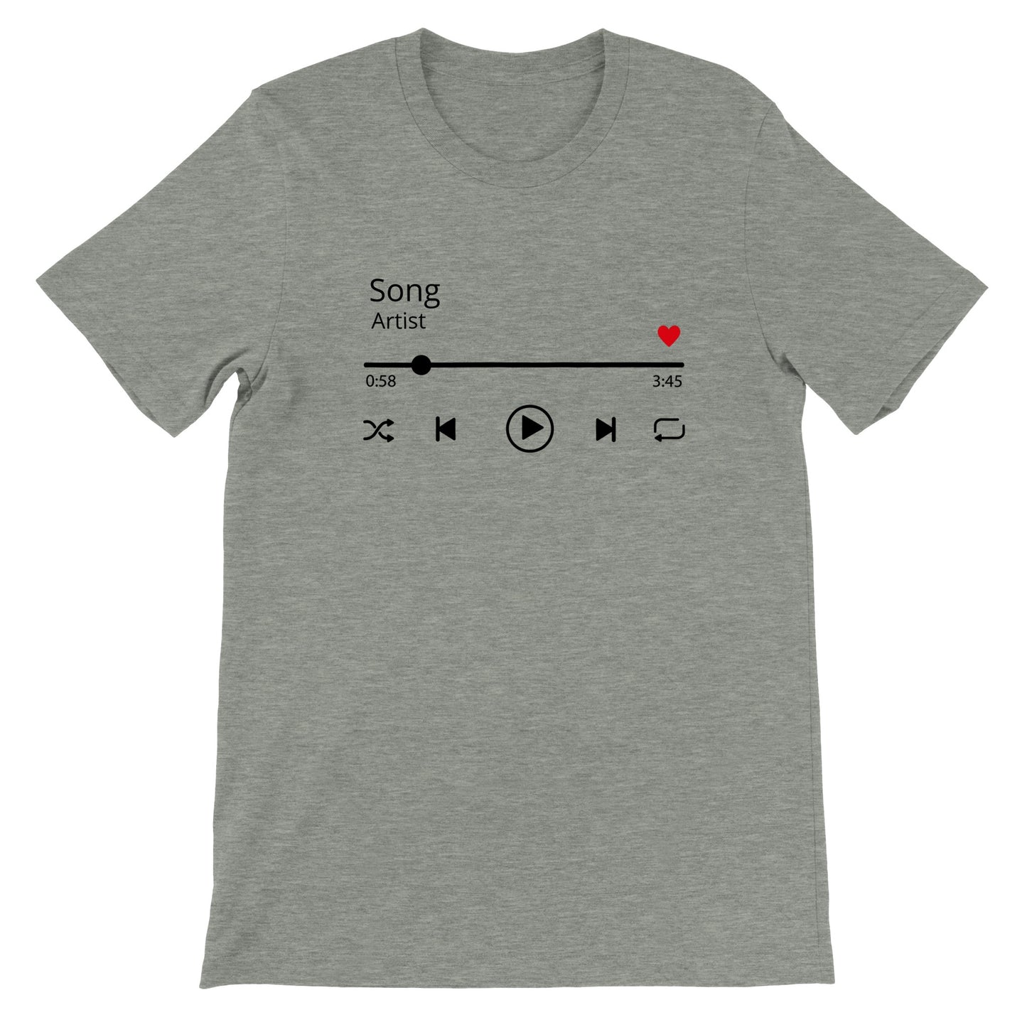 Music T-shirt - Your Favorite Music Song and Artist Player T-shirt - Premium Unisex T-shirt 