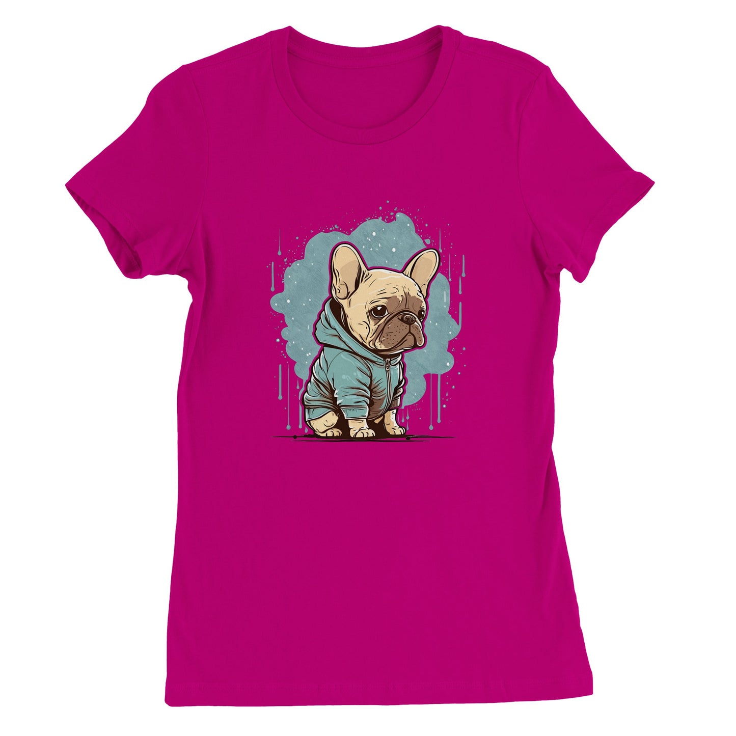 Damen-T-Shirt – Light French Bulldog Light Hoodie Artwork – Premium-Damen-T-Shirt 