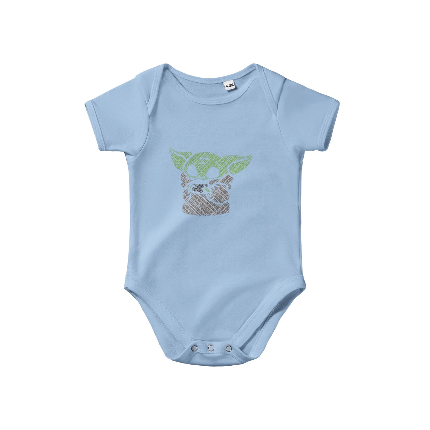 Classic Onesie Baby Bodysuit - Baby Yoda Calligram Artwork 