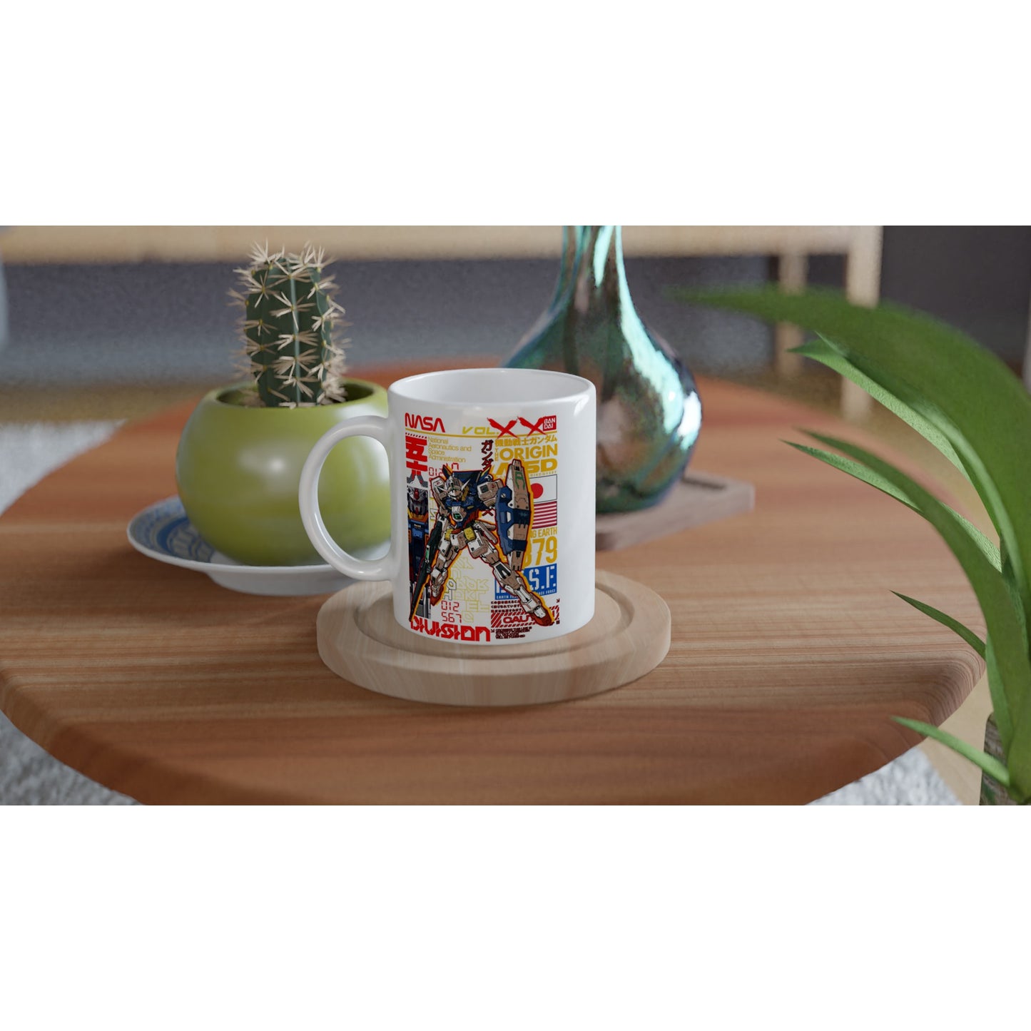 Kaffe Krus - Gundam Artwork Vol 2 - Hvid Keramisk 330ml Krus