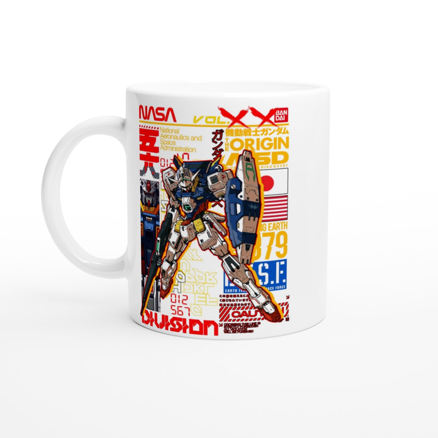 Kaffe Krus - Gundam Artwork Vol 2 - Hvid Keramisk 330ml Krus