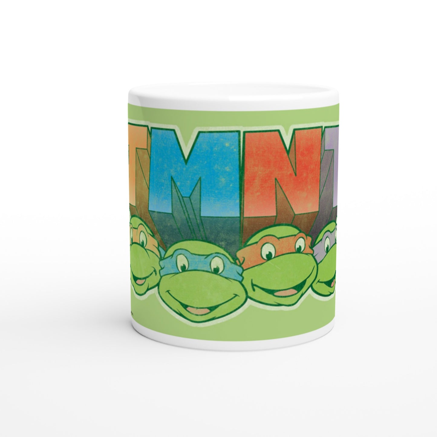 Offizielle TMNT-Tasse – Faded Distressed – 330 ml weiße Tasse