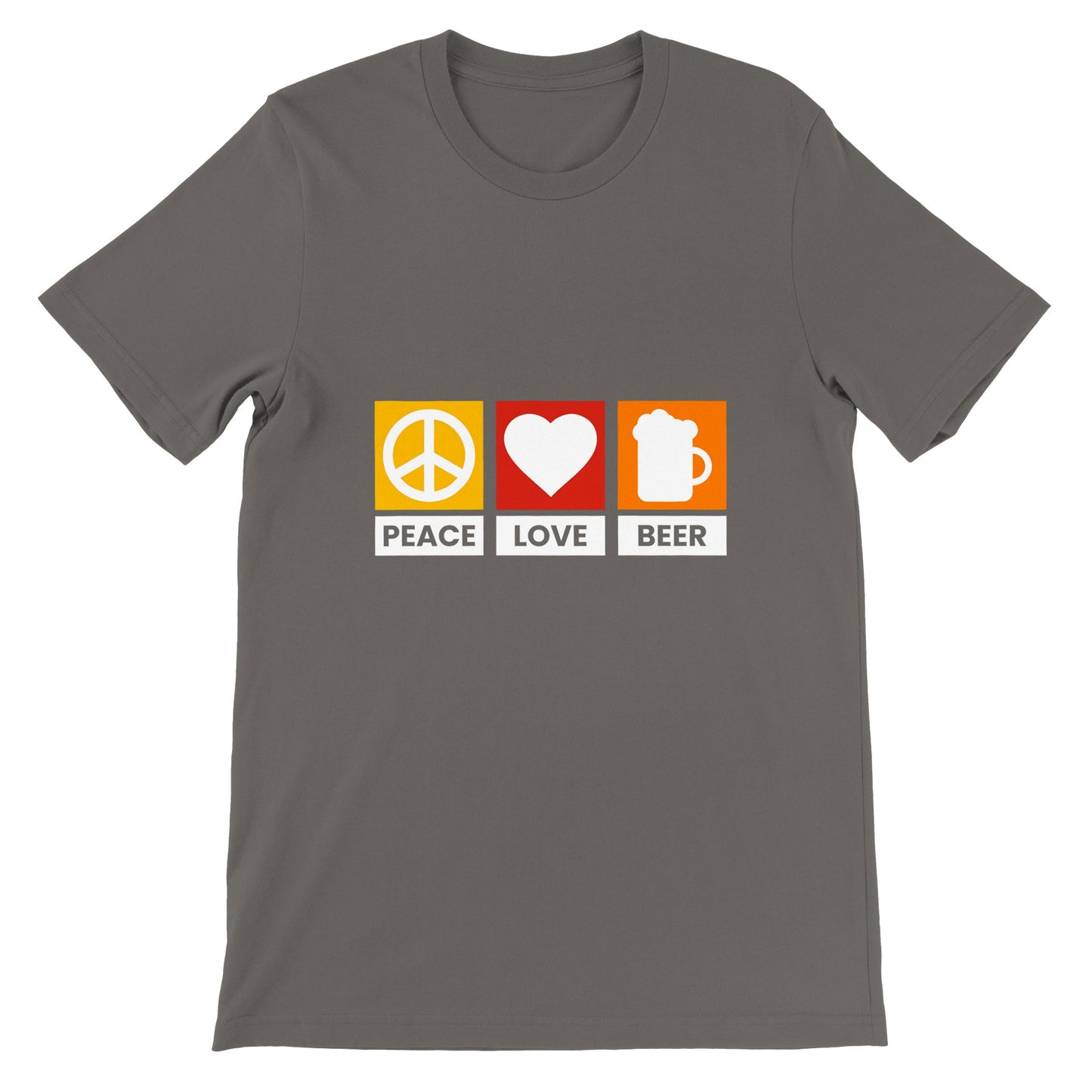 Sjove T-shirts - Peace Love Beer - Premium Unisex T-shirt