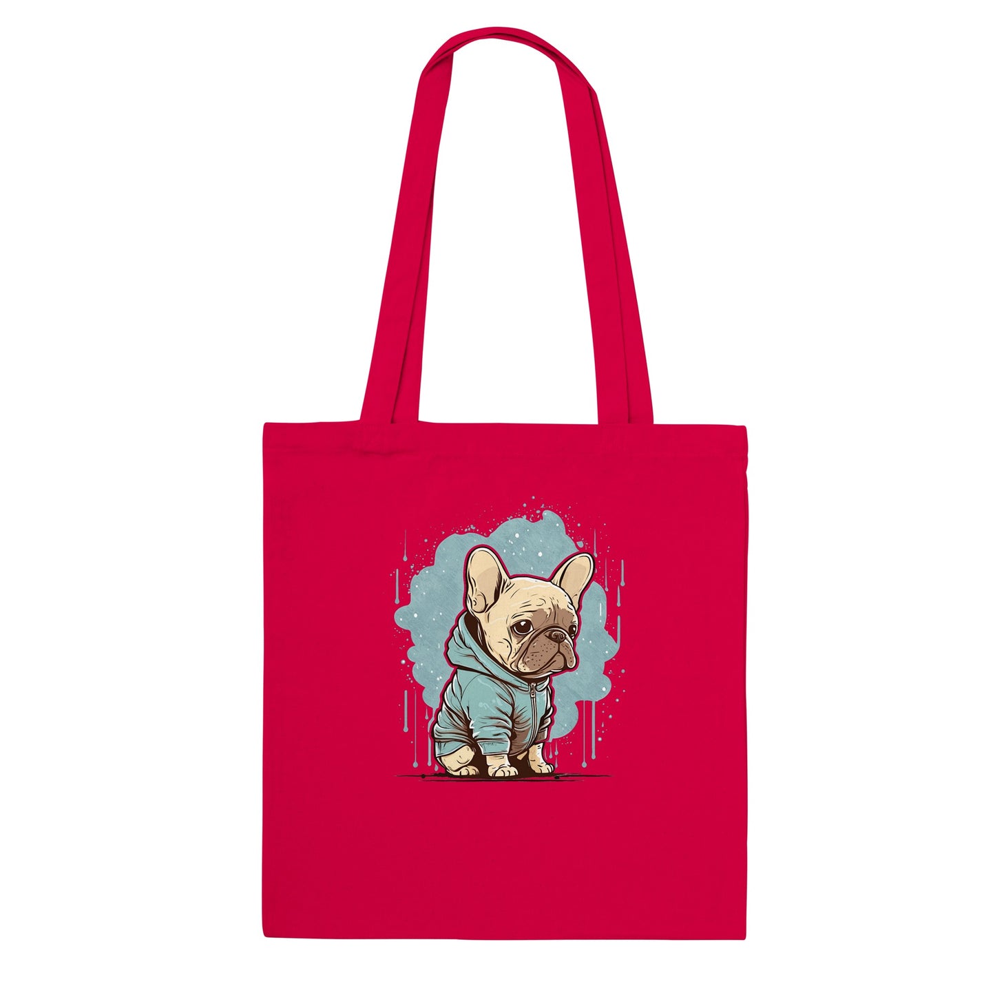 Tote Bag - Light French Bulldog Light Hoodie Artwork - Classic Tote Bag 