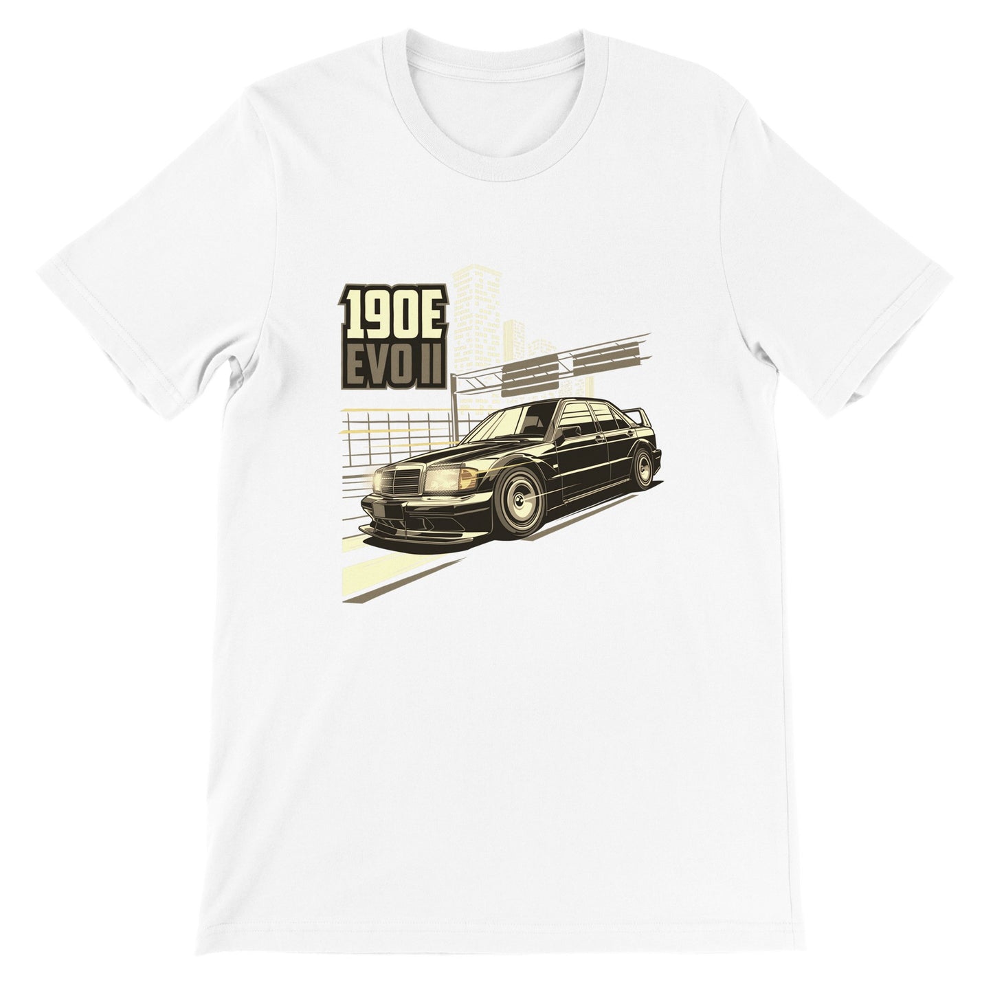 Car T-shirt - 190E Evo II Legend - Artwork - Premium Unisex T-shirt 