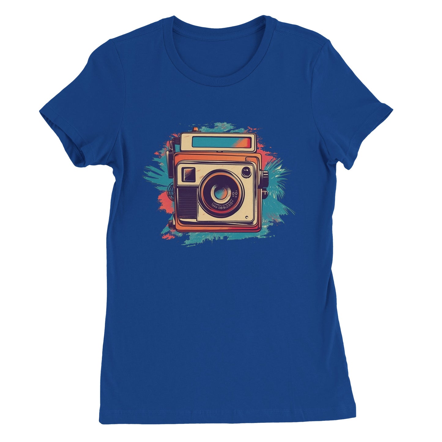 Kunstwerk-T-Shirt – Polaroid-Kamera Vintage-Kunstwerk Nummer 1 – Premium-Damen-T-Shirt 