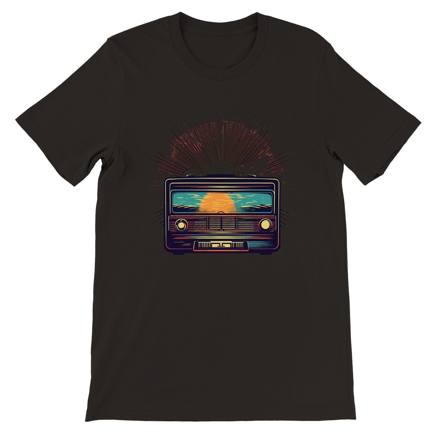 Kunstwerk-T-Shirt – Vintage-Radio-Kunstwerk – Premium-Unisex-T-Shirt 