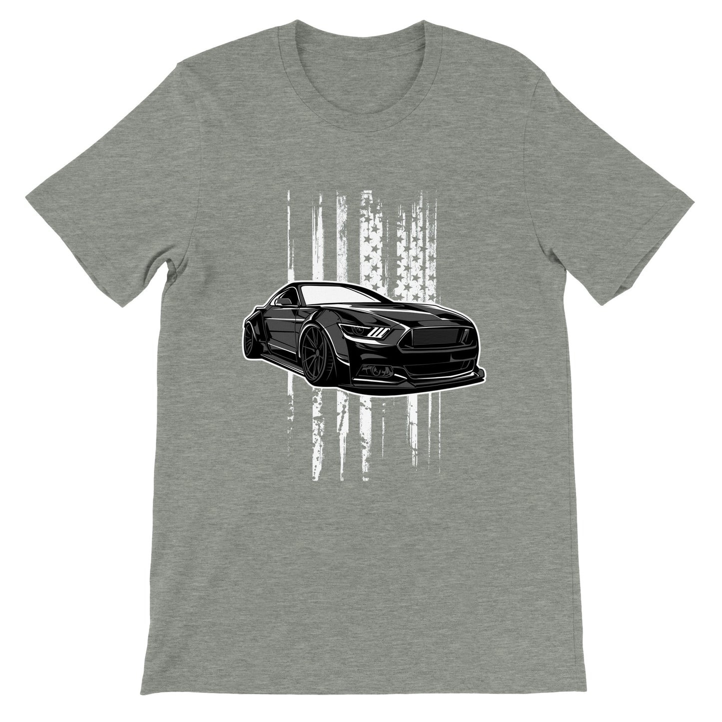 Auto-T-Shirt – Der legendäre Mustang – Kunstwerk – Premium-Unisex-T-Shirt 