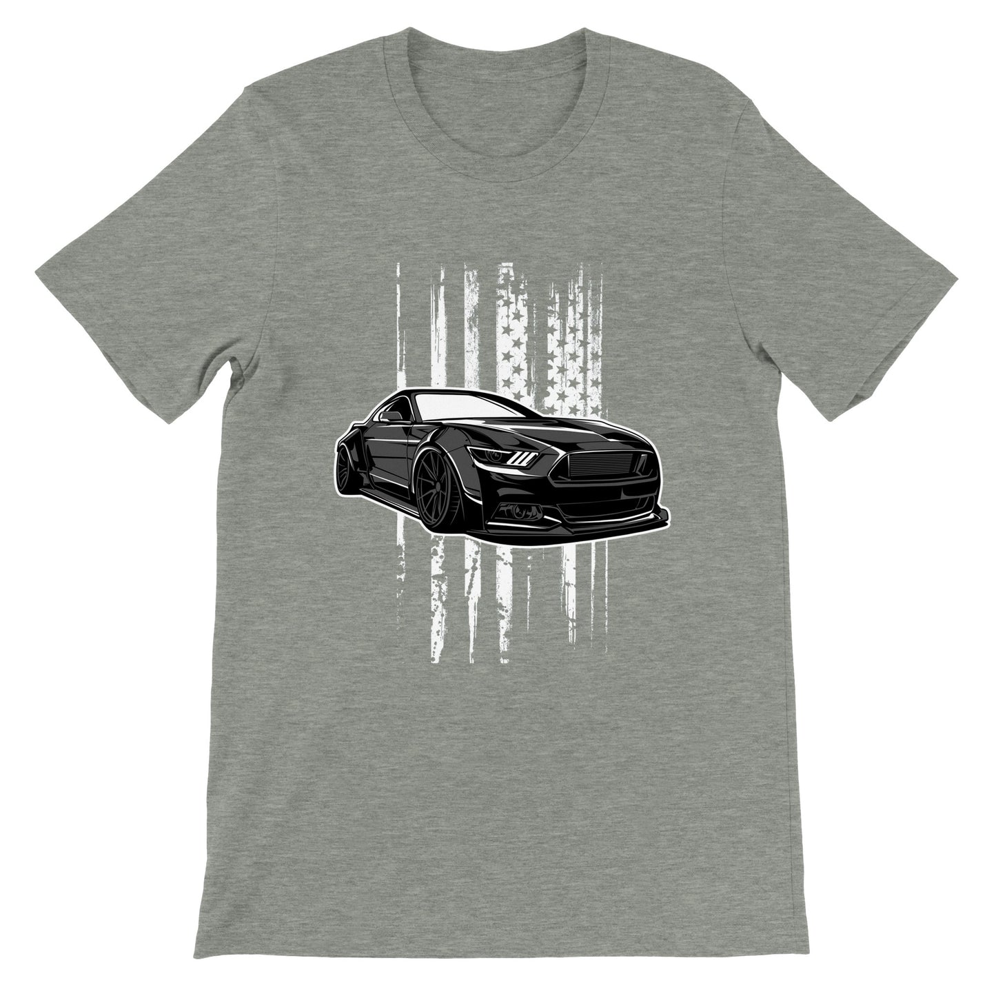 Car T-shirt - The Legendary Mustang - Artwork - Premium Unisex T-shirt 