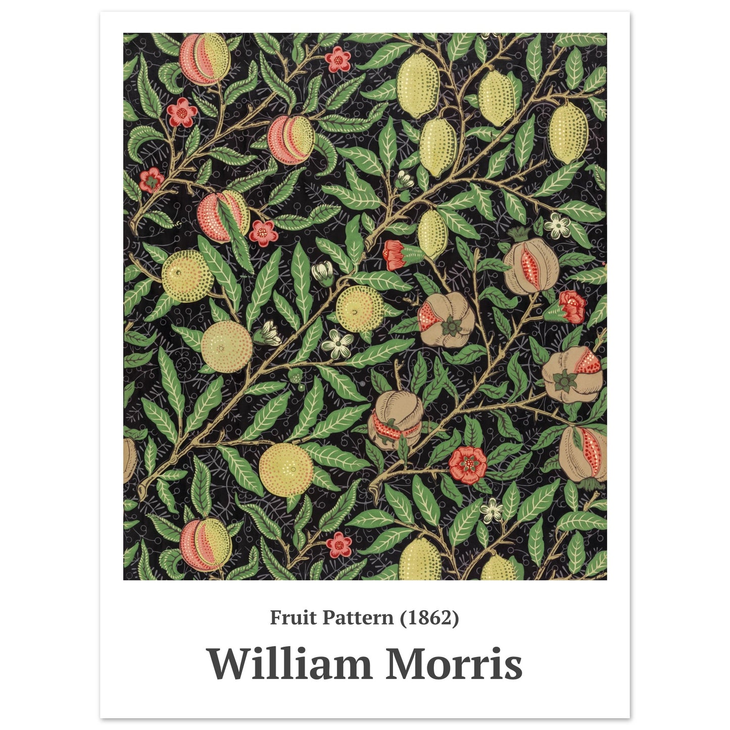 Poster – Fruchtmuster (1862) William Morris – Premium mattes Posterpapier 