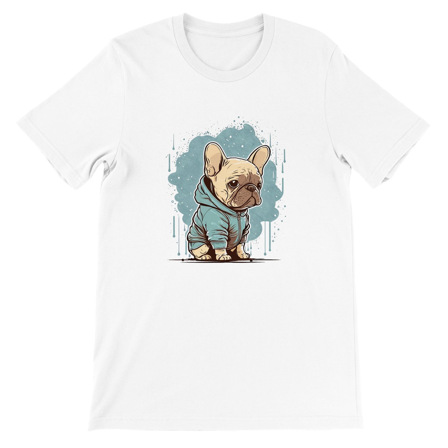 Dog T-shirt - Light French Bulldog Light T-shirt Artwork - Premium Unisex T-shirt