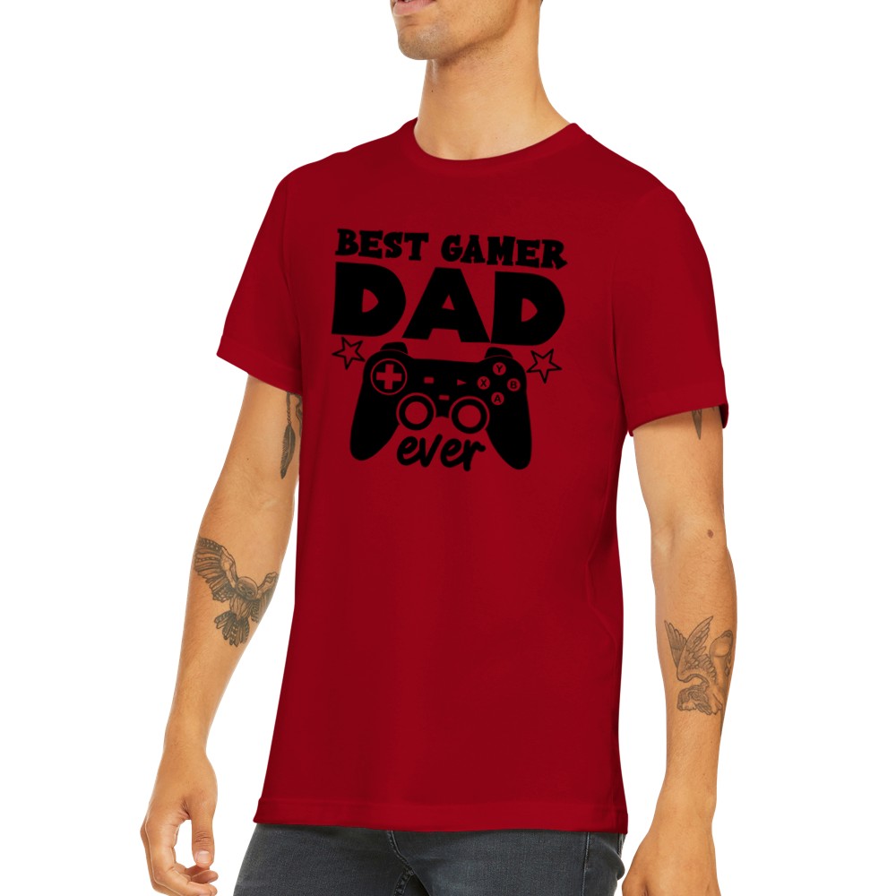 Quote T-shirt - Far Quotes - Best Gamer Dad Premium Unisex T-shirt