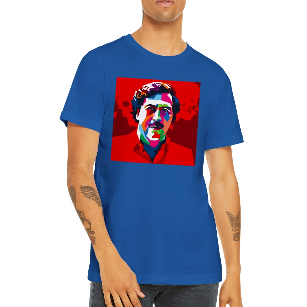 T-Shirt mit Aufdruck - Escobar Artwork - Retro Rot Escobar Premium Unisex T-Shirt