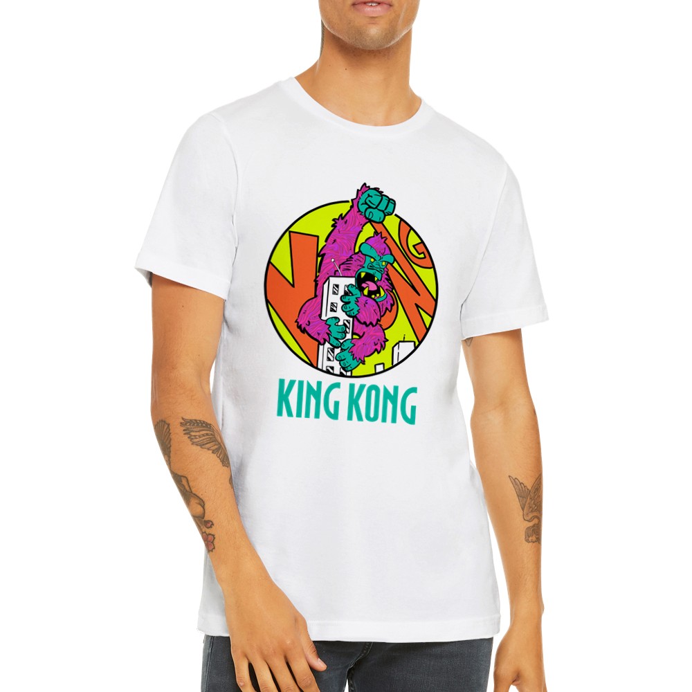 T-Shirt - King Kong Artwork - Retro Cartoon Art Premium Unisex T-Shirt 