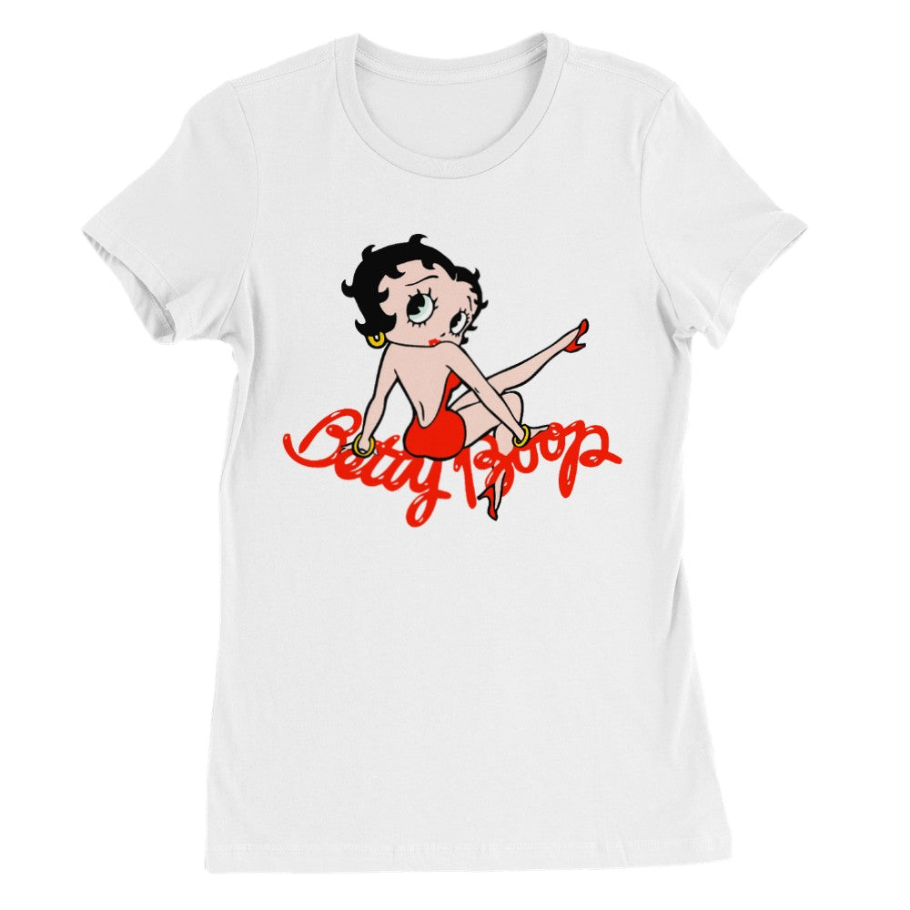 T-Shirt – Betty Boop Klassik Artwork – Premium Damen T-Shirt mit Rundhalsausschnitt