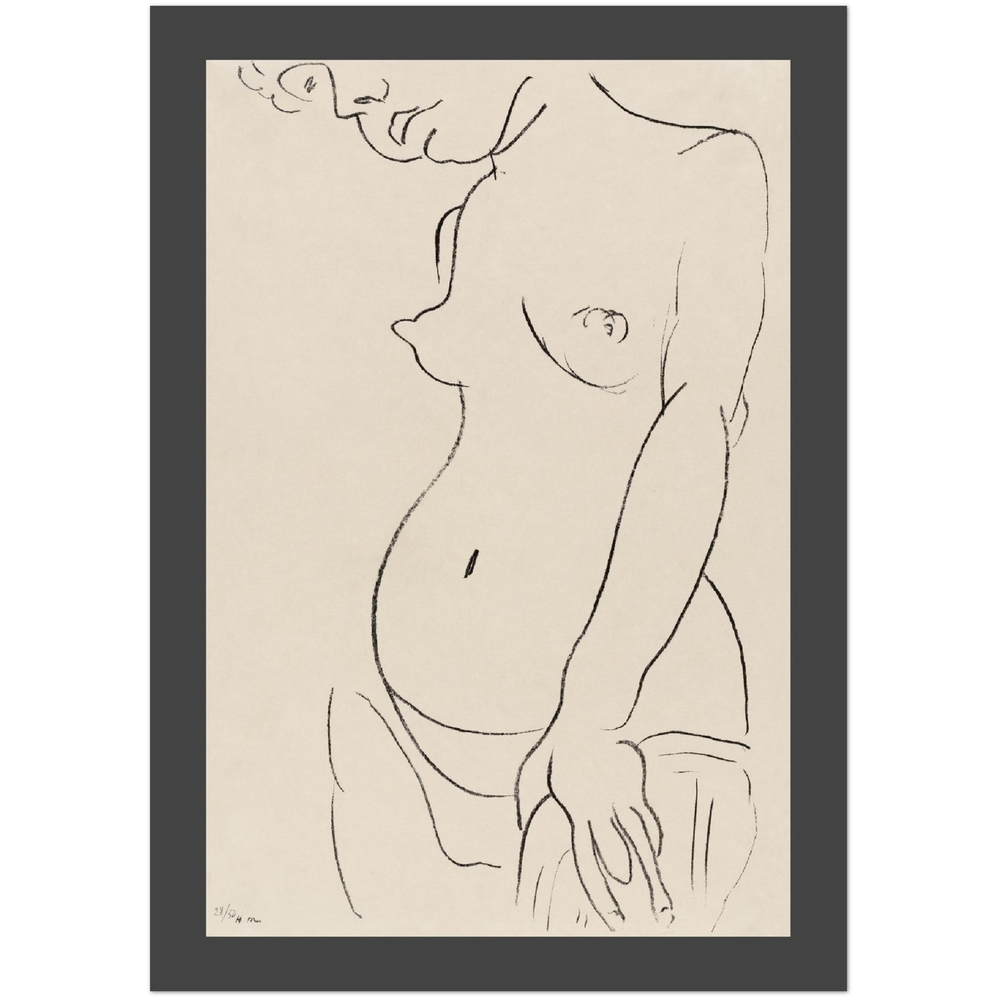 Poster – Henri Matisse – Three Quarter Nude Woman (1913) Hochwertiges mattes Posterpapier