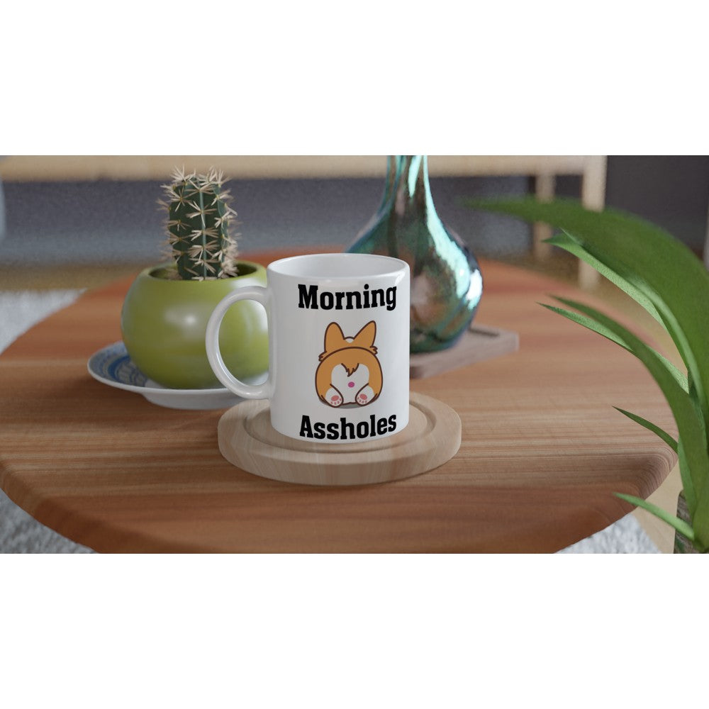 Mugs - Funny Quotes - French Bulldog Morning Assholes