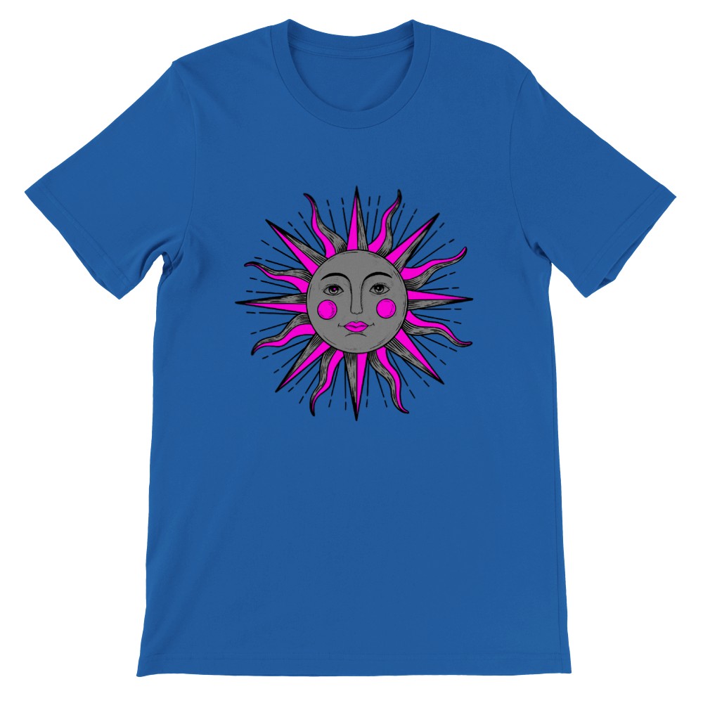 Artwork T-Shirt – Pink Eyed Sun – Premium-Unisex-T-Shirt mit Rundhalsausschnitt 